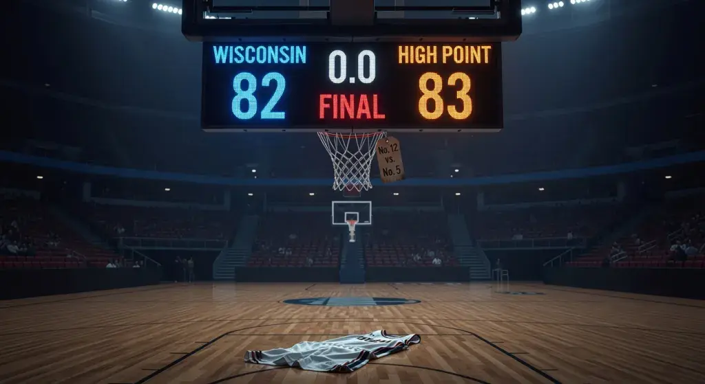 No. 12 High Point defeats No. 5 Wisconsin 83-82 in first-round NCAA tournament game